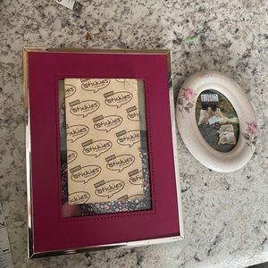 Leather pink picture frame bundle